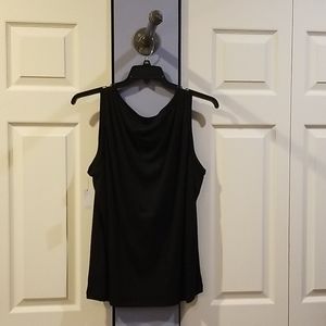 Talbots black cotton tank top